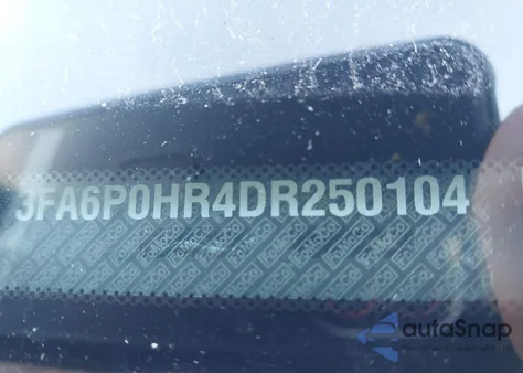 2013 Ford Fusion Se из США, поврежденный, VIN 3FA6P0HR4DR250104